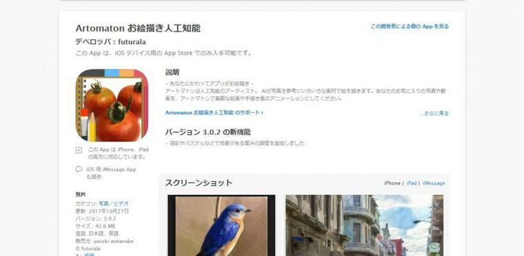 アップルストア詳細ページ