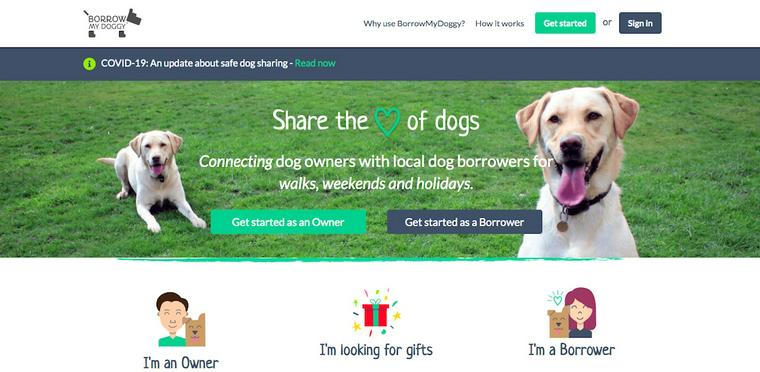 ペットのシェアリングエコノミーサービス「BorrowMyDoggy」