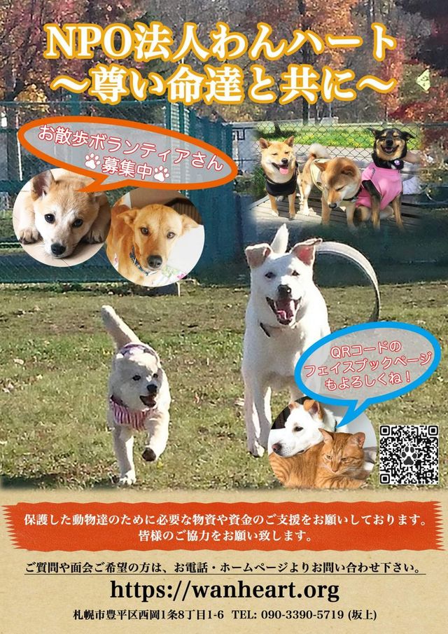 NPO法人わんハート尊い命達と共に
