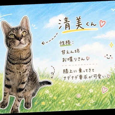 凛々しい顔立ち✨甘えん坊プリンス清美くんの写真